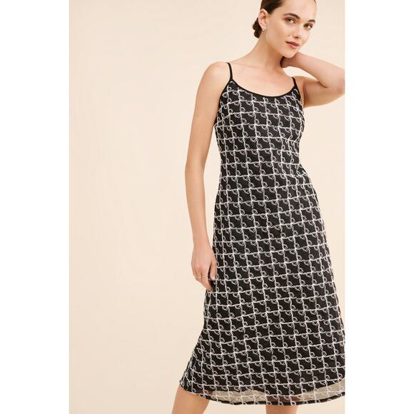 New Lisa Says Gah! Bow Slip Midi Dress Size XS/S - Picture 1 of 9